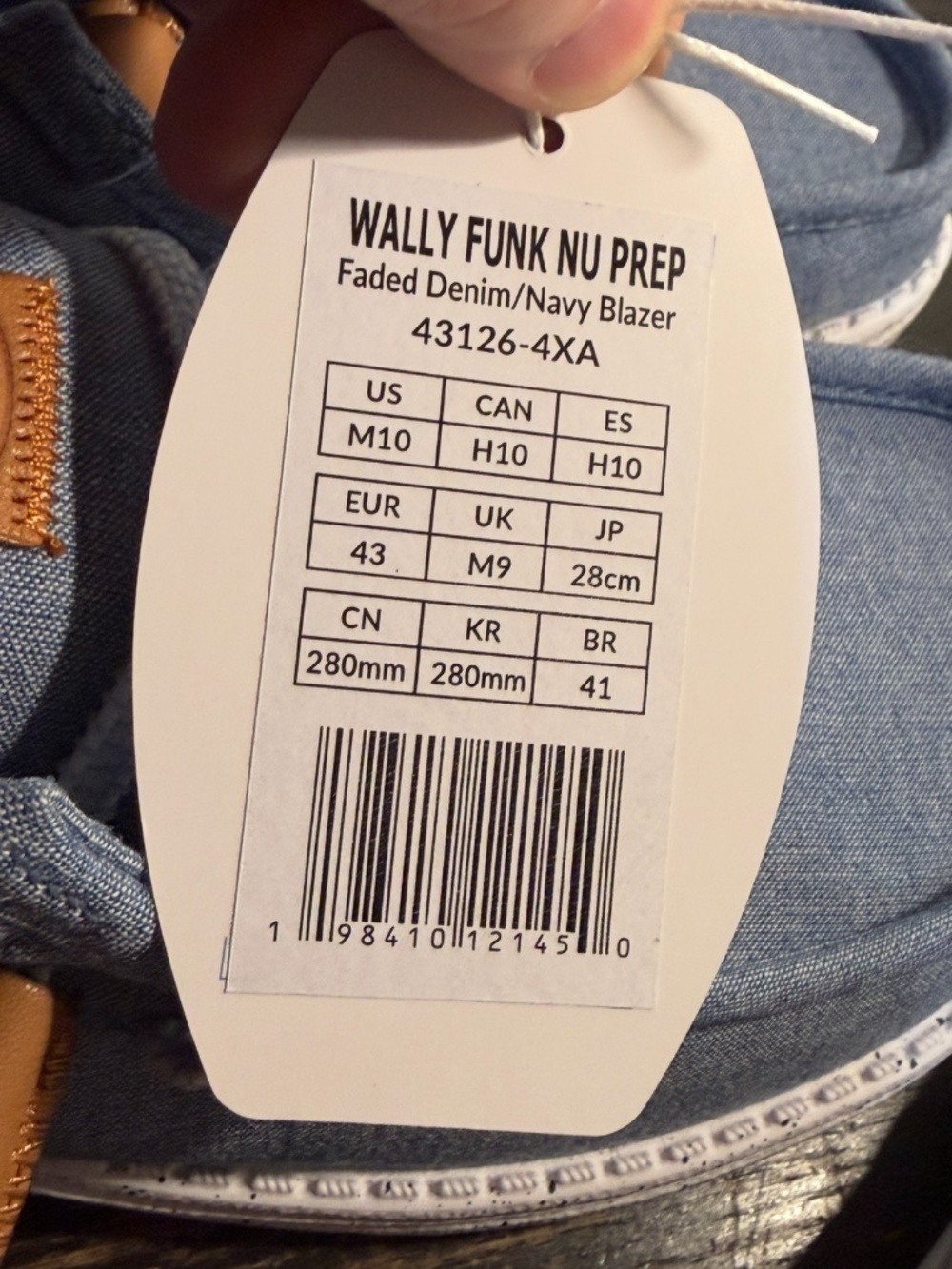 Hey Dude Wally Funk Nu Prep Slip-On Loafer Shoes Faded Denim/Navy Blazer Men 10M - Picture 13 of 16